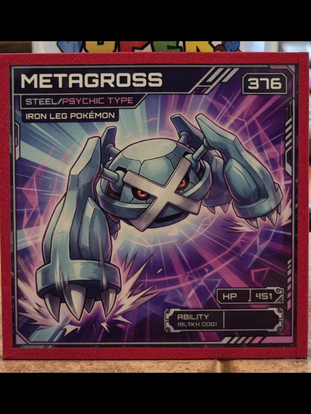 Pokemon Metagross With Stats Art Board